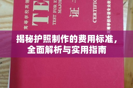 琼结揭秘护照制作的费用标准，全面解析与实用指南