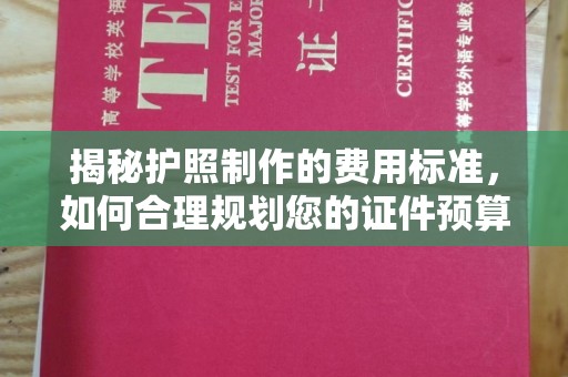 琼结揭秘护照制作的费用标准，如何合理规划您的证件预算