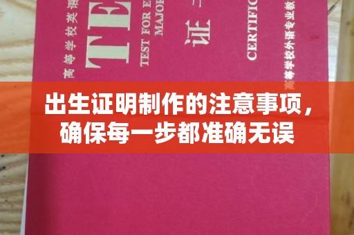 琼结出生证明制作的注意事项，确保每一步都准确无误