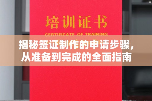琼结揭秘签证制作的申请步骤，从准备到完成的全面指南